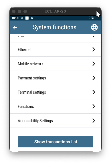 Accessability settings