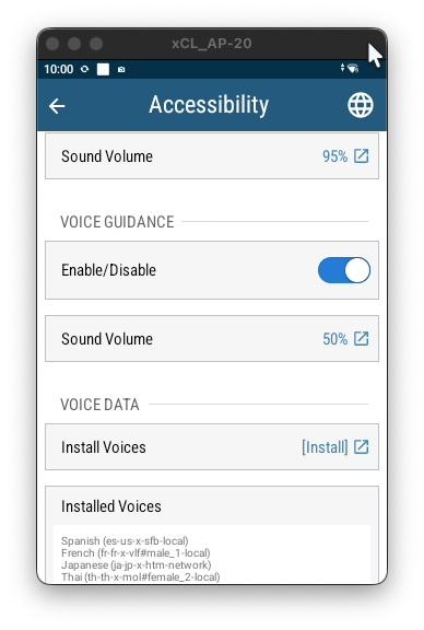 Voice guidance